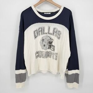 '47 XL Dallas Cowboys NFL Vintage Inspired Long Sleeve Raglan Graphic Tee Shirt